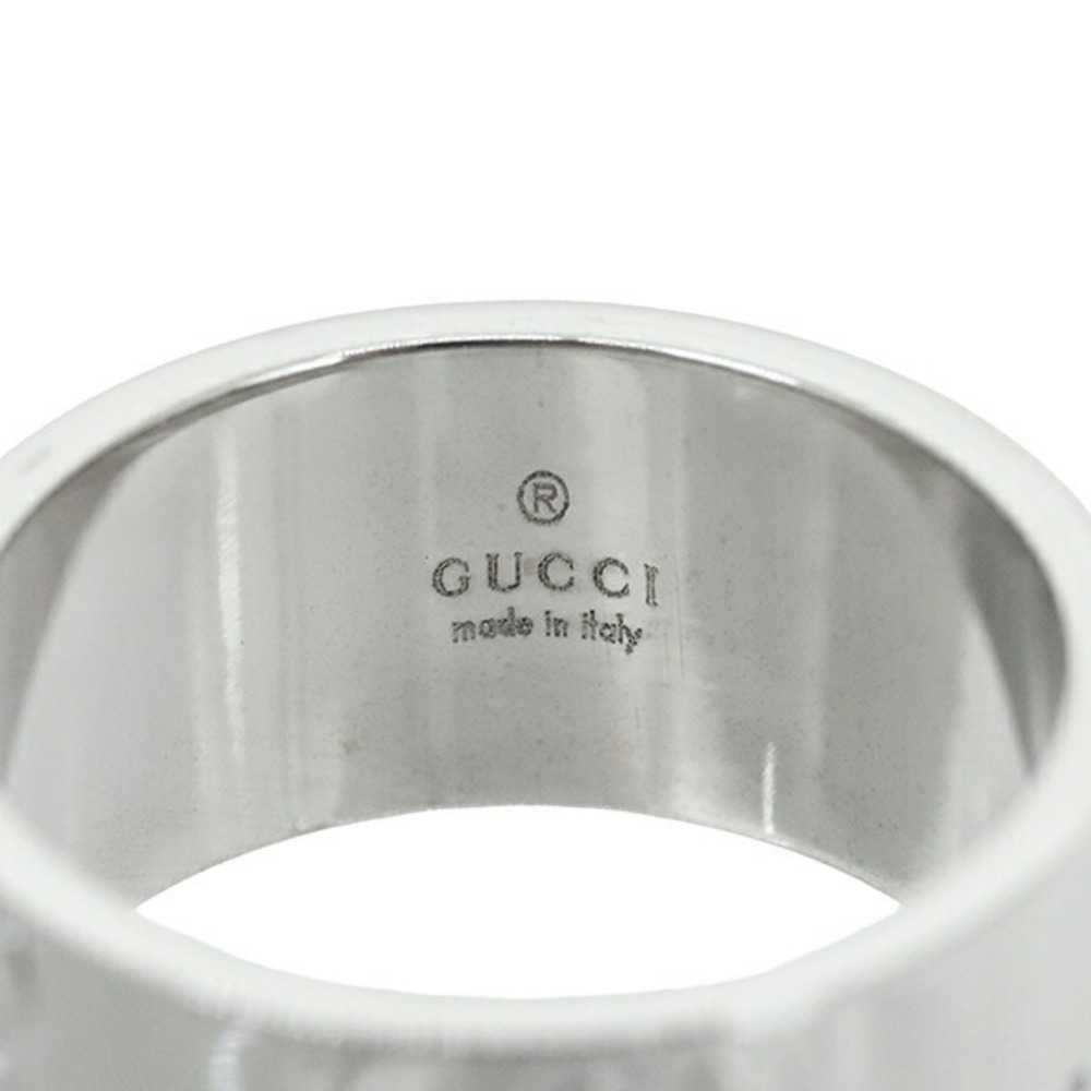 Gucci on Wide Ring white gold GG logo precious metal jewelry - Picture 5 of 9